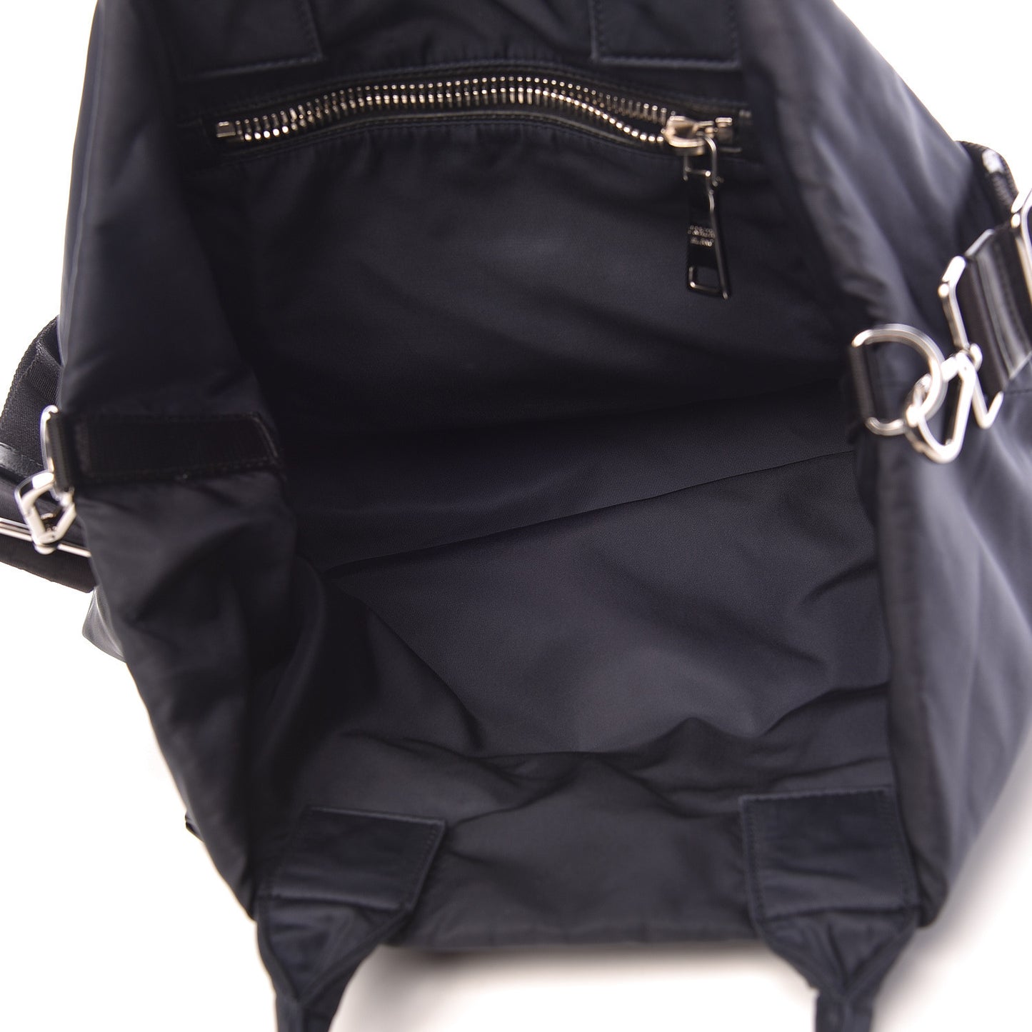 Tessuto Nylon Double Reversible Tote Black Blue
