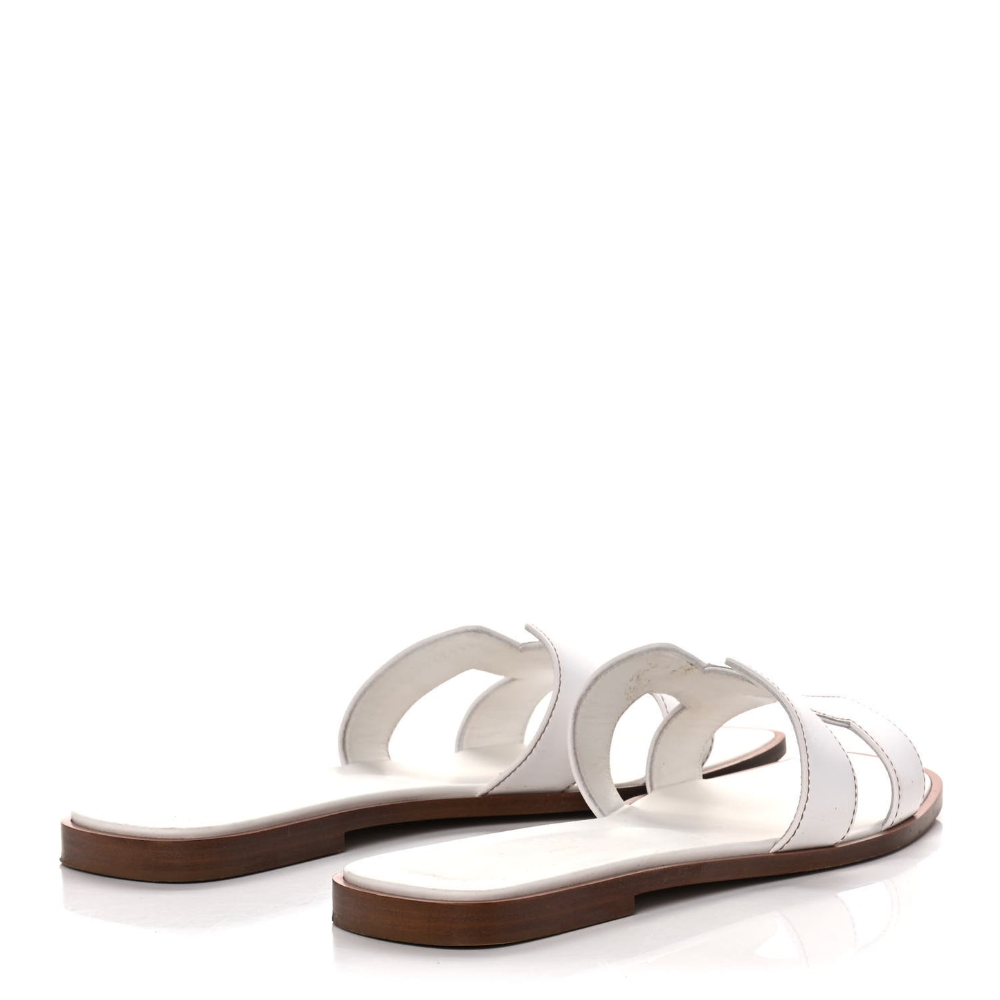 Box Calfskin Oran Sandals 40 White