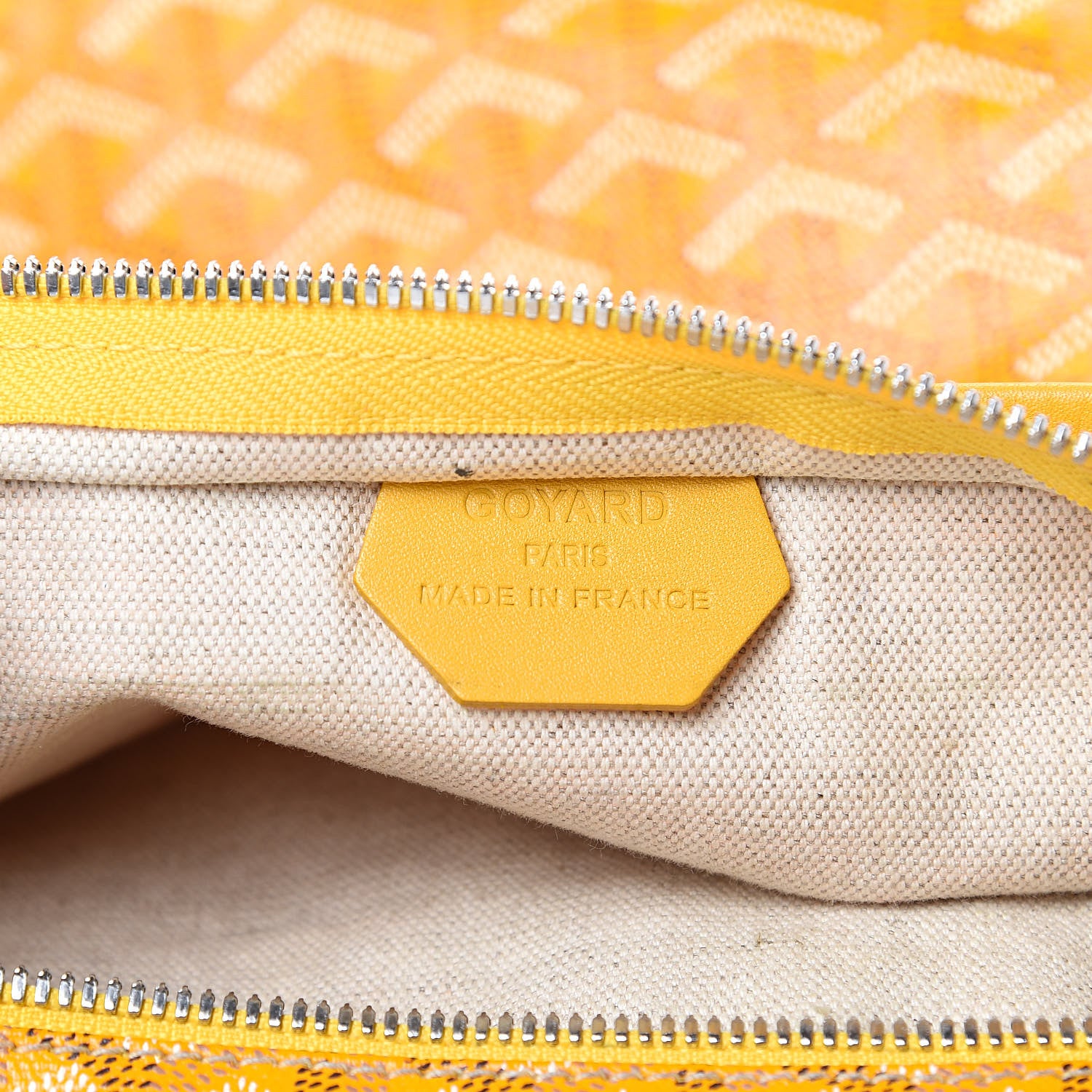 Goyard Goyardine Fidji Zip Hobo Yellow 6 of 13