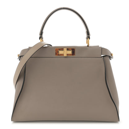 Fendi Vitello Seta Plexiglass Tortoise Medium Peekaboo Iconic Satchel Tortora 1 of 11