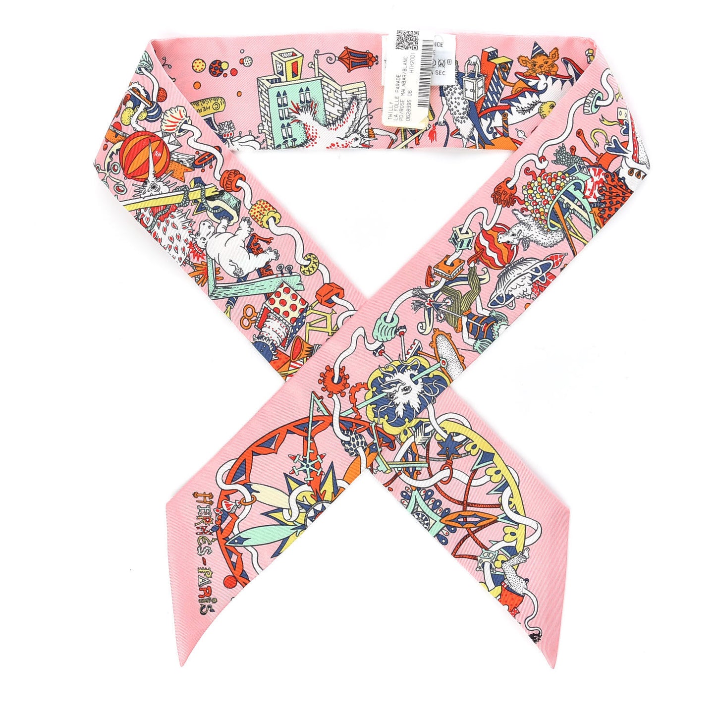 Silk La Folle Parade Twilly Rose Malabar White