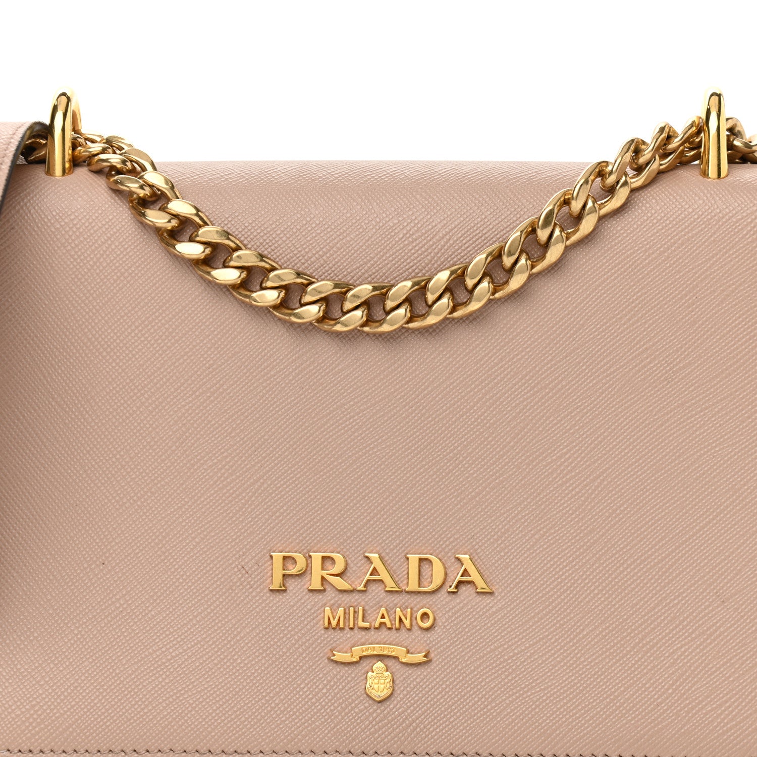 Prada Saffiano Soft Calfskin Chain Crossbody Bag Cipria 7 of 10