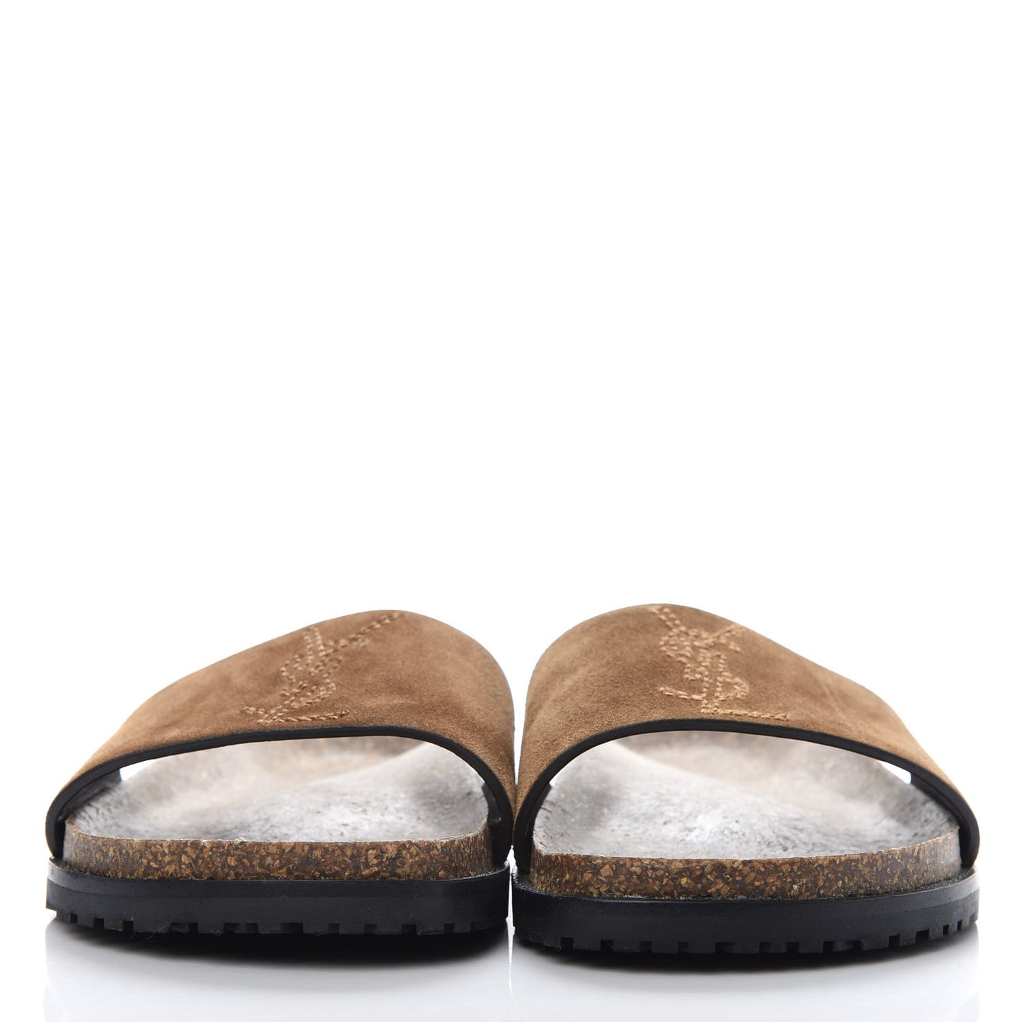 Suede Joan Slide Sandals 37 Brown
