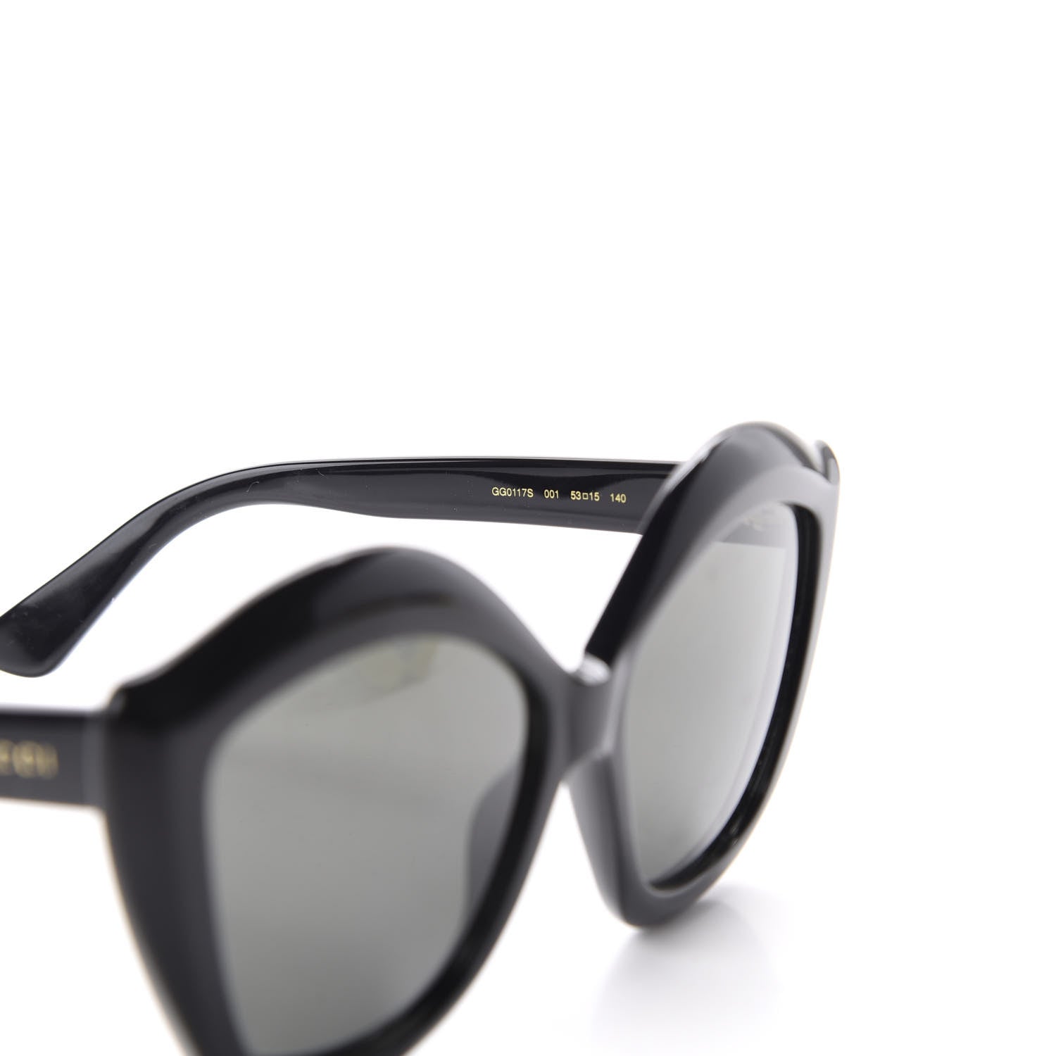 Gucci Cat Eye GG0117S Sunglasses Black 6 of 8