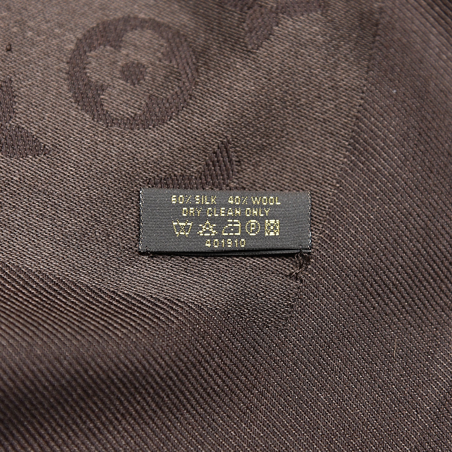 Louis Vuitton Wool Silk Monogram Shawl Chocolate 4 of 4
