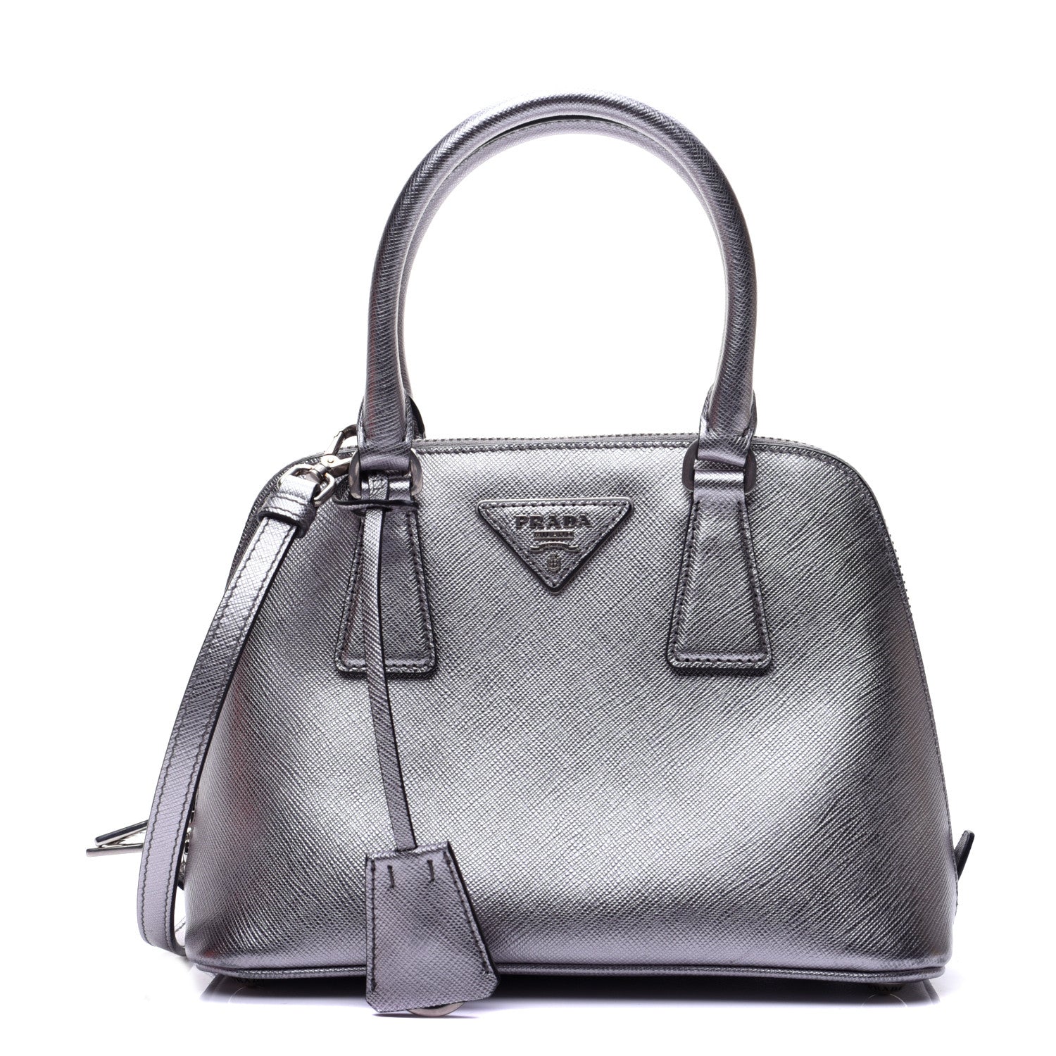 Prada Saffiano Lux Small Promenade Tote Cromo 1 of 12