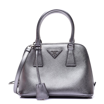 Prada Saffiano Lux Small Promenade Tote Cromo 1 of 12