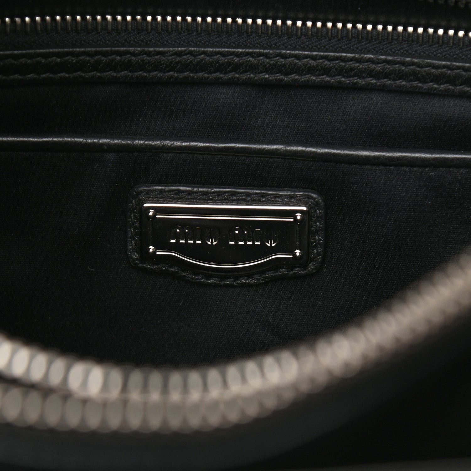 Miu Miu Vitello Phenix Shopping Tote Black 5 of 7