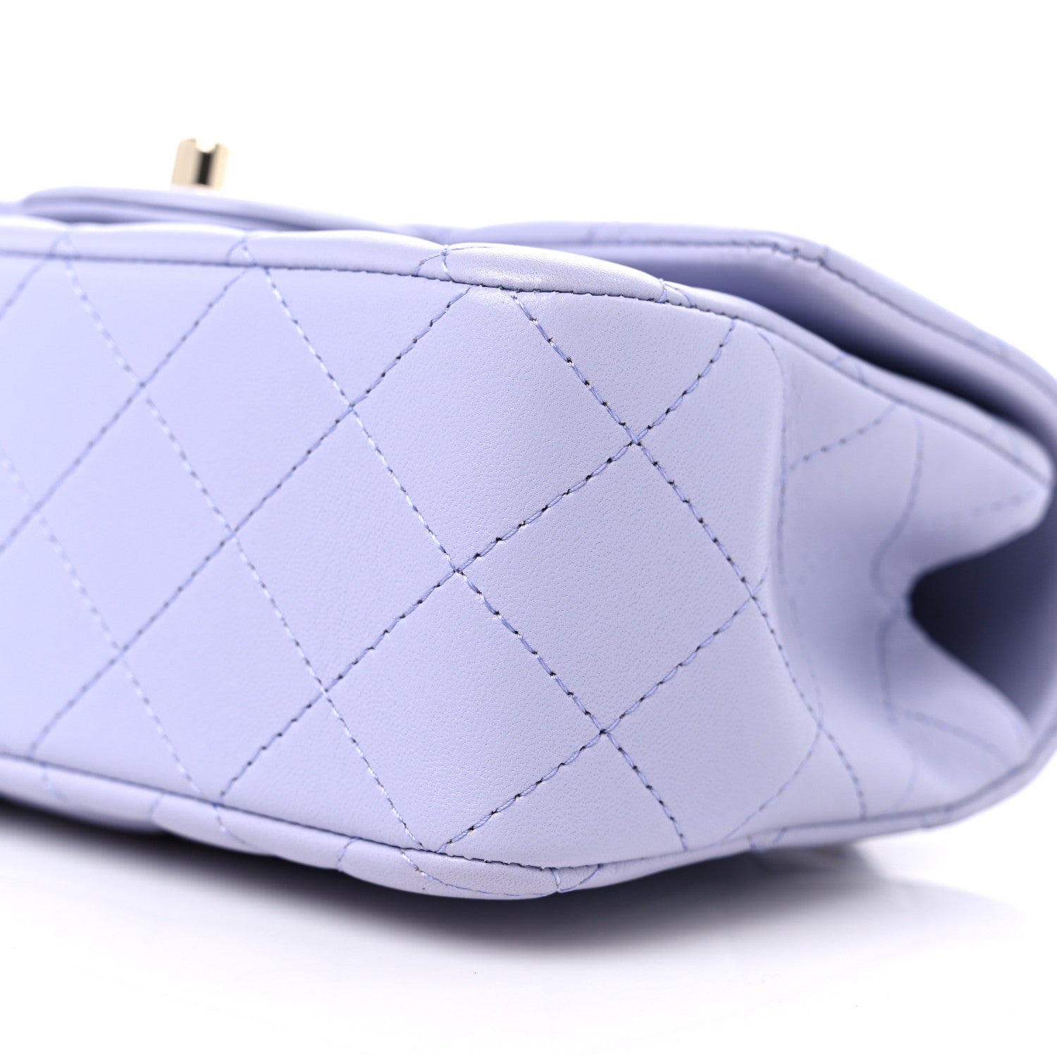 Chanel Lambskin Quilted Mini Top Handle Rectangular Flap Light Purple 9 of 10