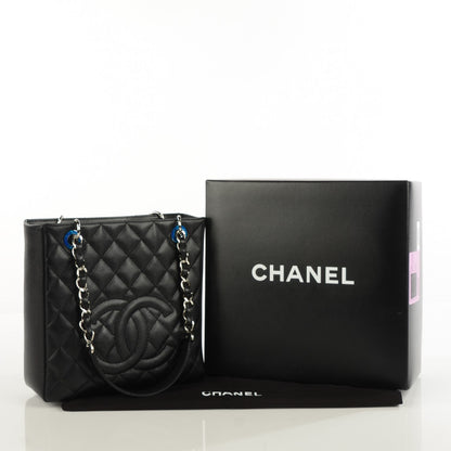 Chanel Caviar Quilted Petit Shopping Tote PST Black 5 of 8