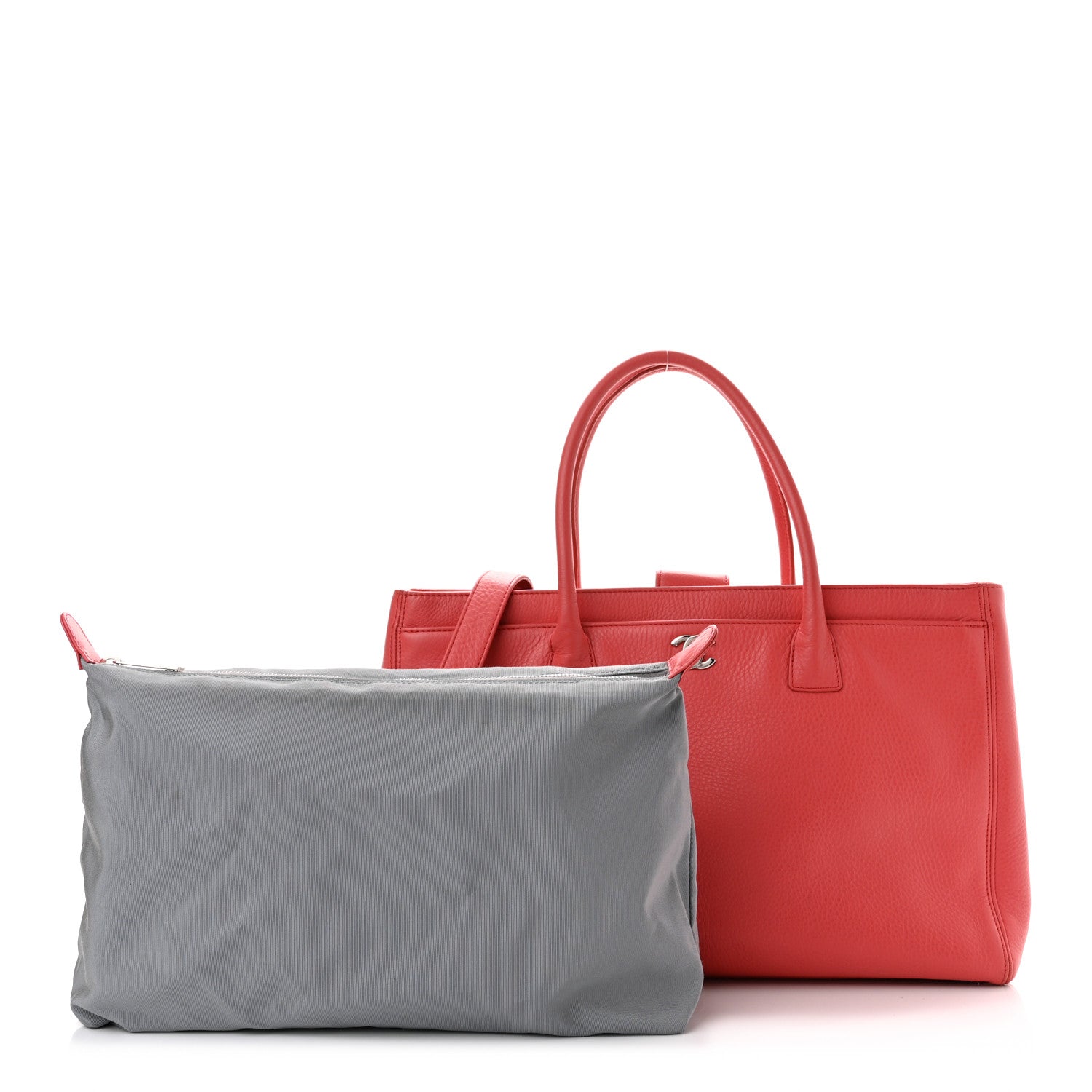 Chanel Calfskin Cerf Executive Shopper Tote Coral 1 of 11