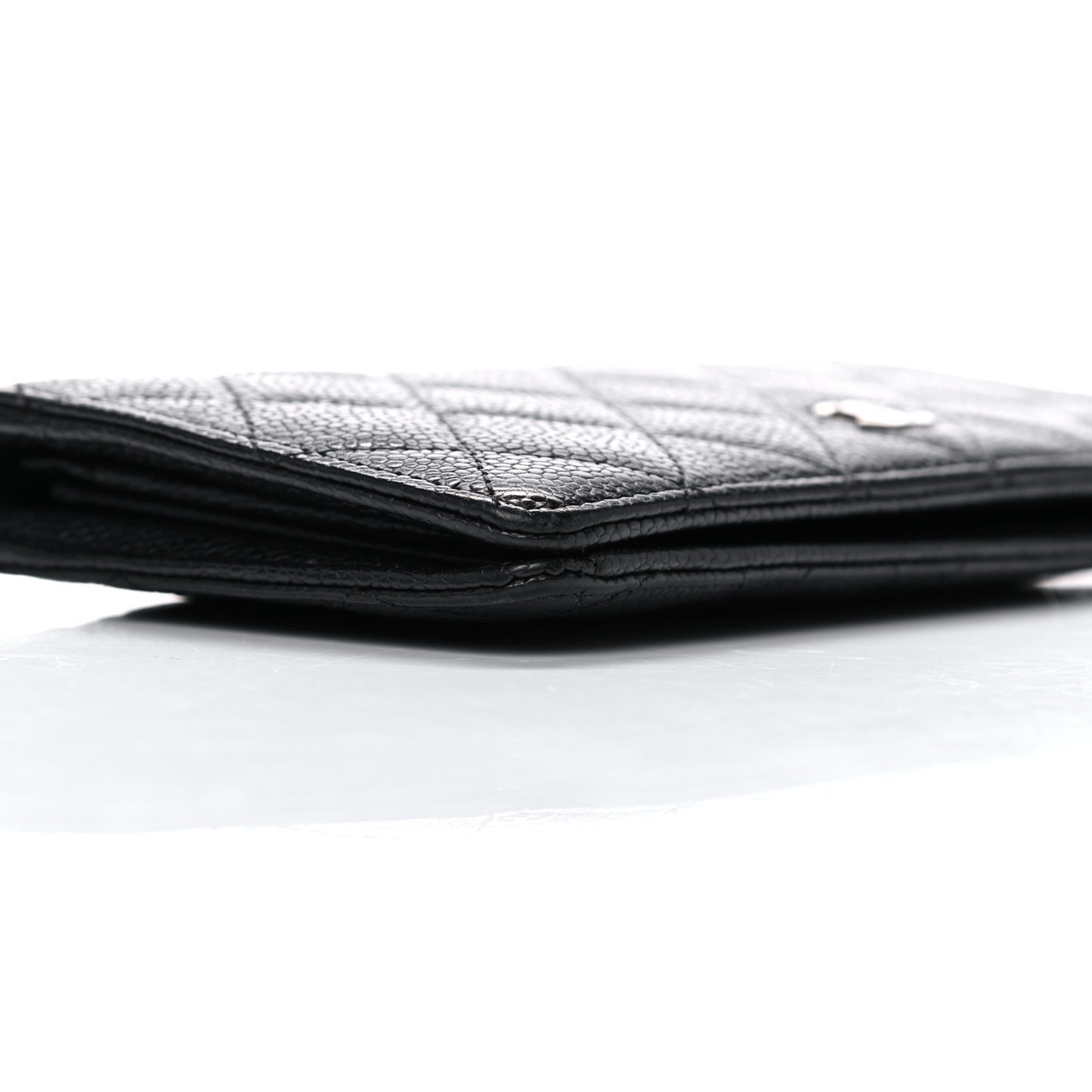 Caviar Quilted Yen Wallet Black