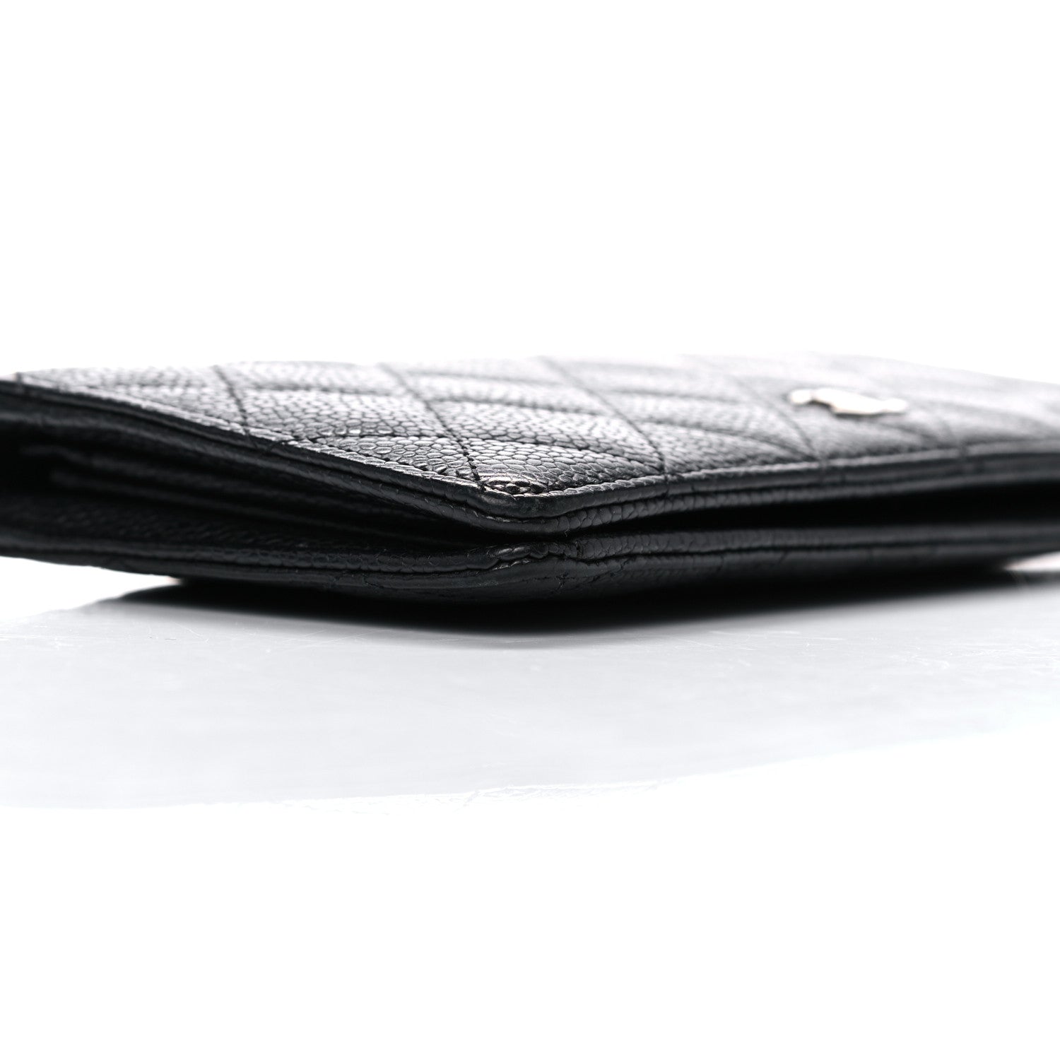 Chanel Caviar Quilted Yen Wallet Black 9 of 13