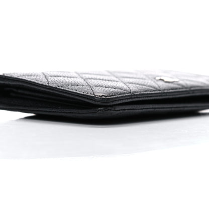 Chanel Caviar Quilted Yen Wallet Black 9 of 13