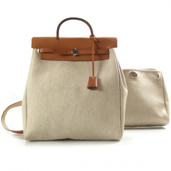 Hermes Toile HERBAG Oatmeal 1 of 11