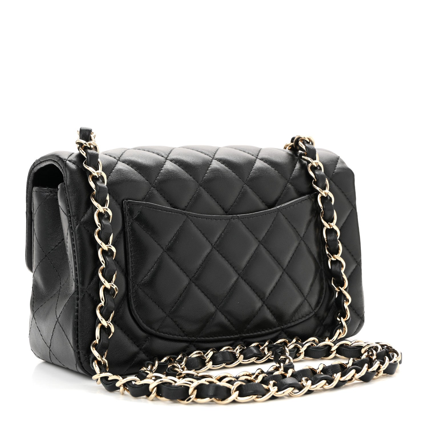 Chanel Lambskin Quilted Mini Rectangular Flap Black 3 of 10