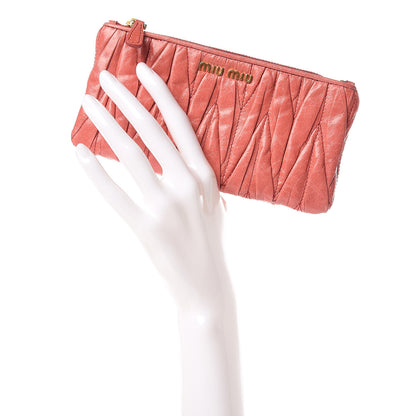 Miu Miu Nappa Matelasse Lux Pouch Rosa 2 of 10