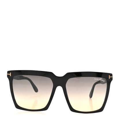 Tom Ford Acetate Sabrina Square Sunglasses TF764 Black 3 of 14