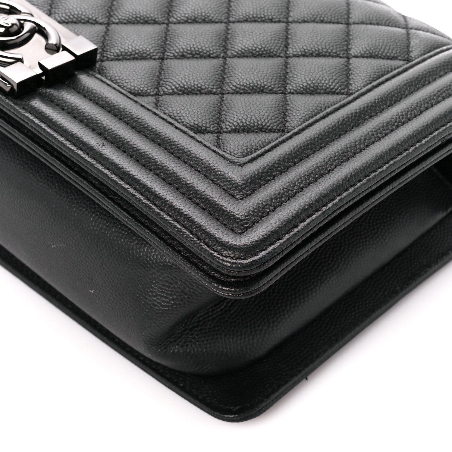 Chanel Caviar Quilted Medium Boy Flap So Black 10 of 12