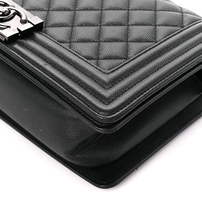 Chanel Caviar Quilted Medium Boy Flap So Black 10 of 12