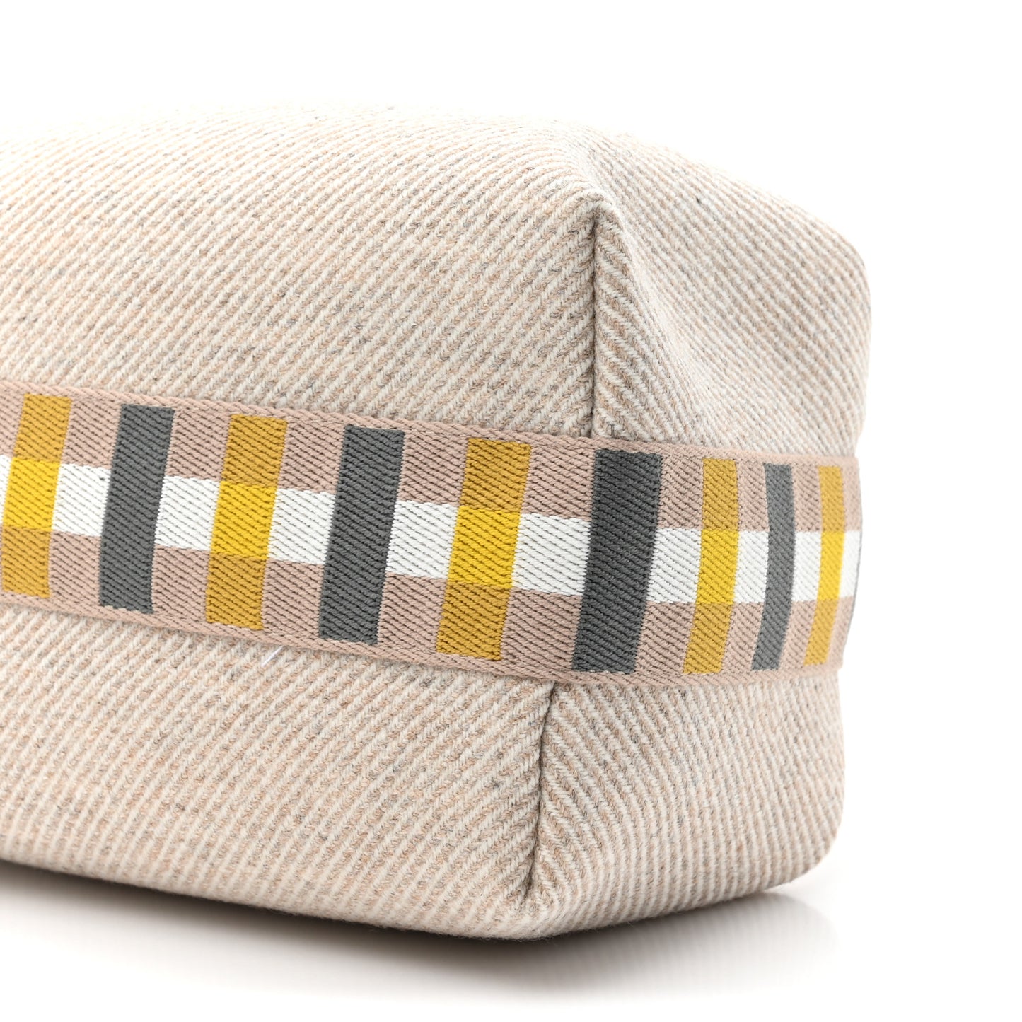 Wool Small Au Carre Bride-A-Brac Pouch Seigle