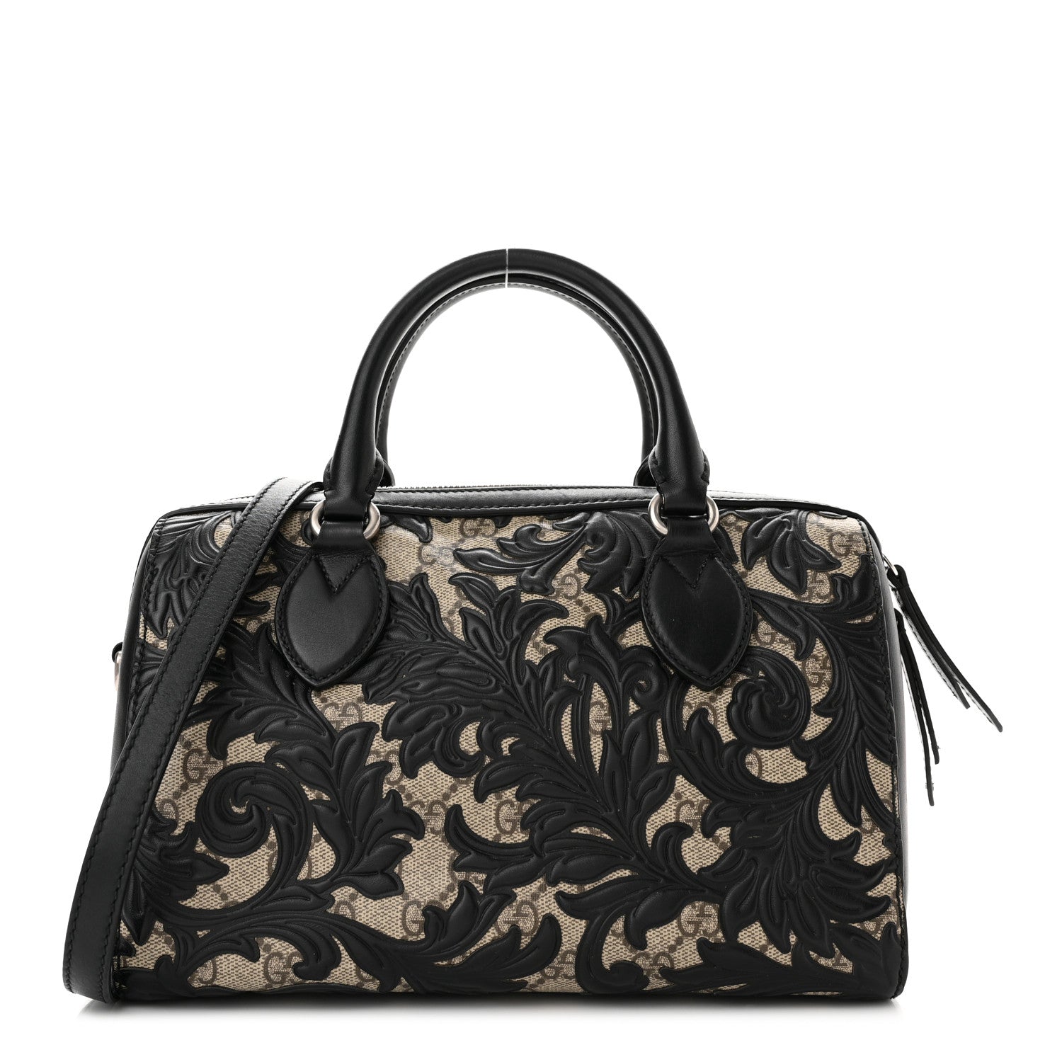 Gucci GG Supreme Monogram Arabesque Small Boston Black 1 of 11