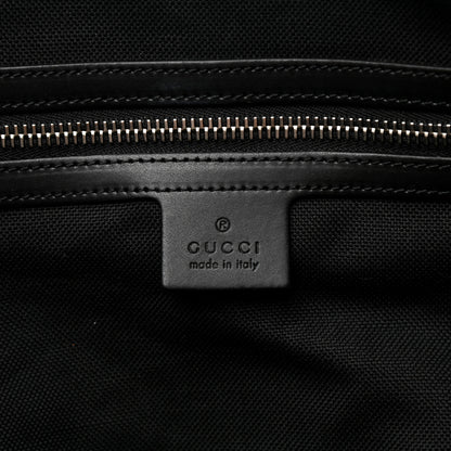 Gucci Soft GG Supreme Monogram Appia Calfskin Web Large Carry On Duffle Bag Black Grey 6 of 11