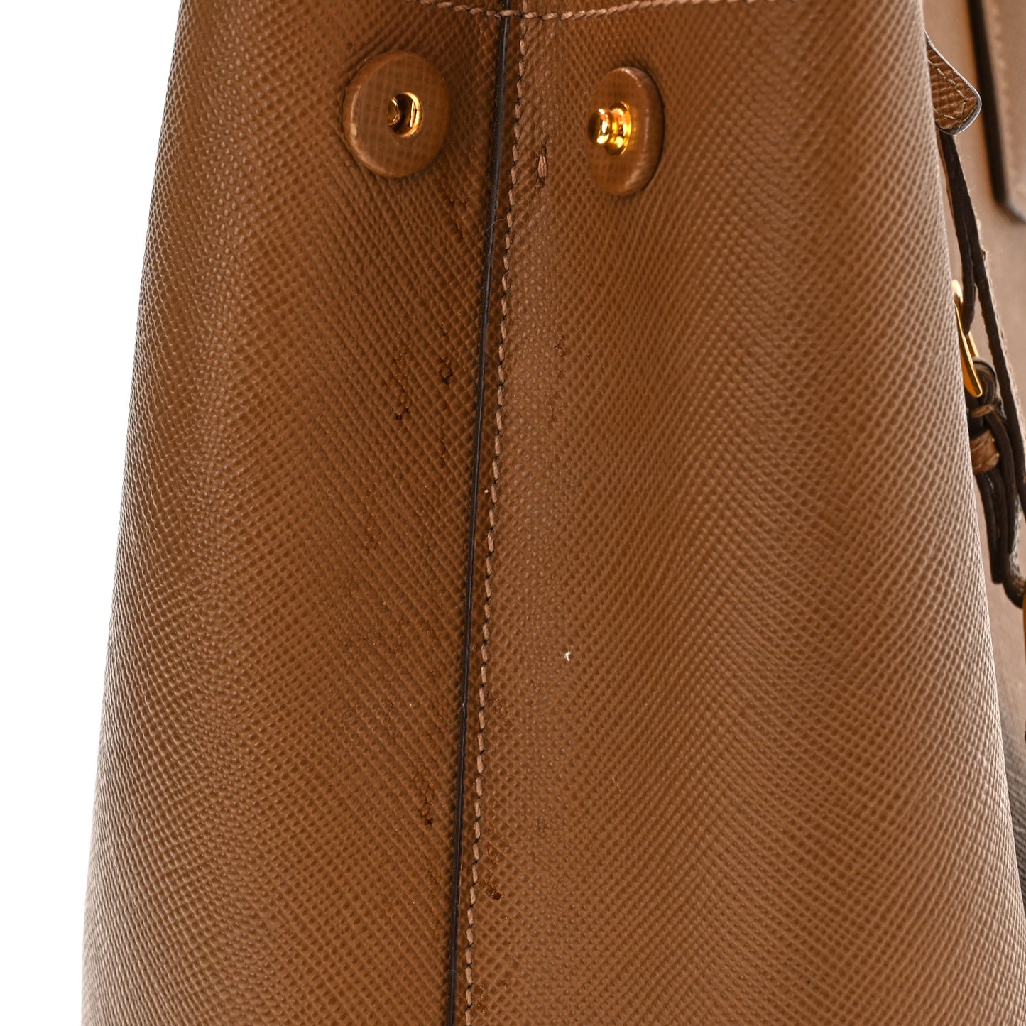 Saffiano Cuir Small Double Bag Cannella Cocco
