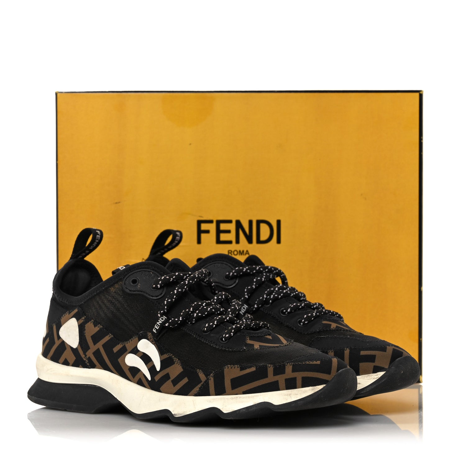 Technical Mesh Lycra FFreedom Patchwork Sneakers 39 Black Tobacco