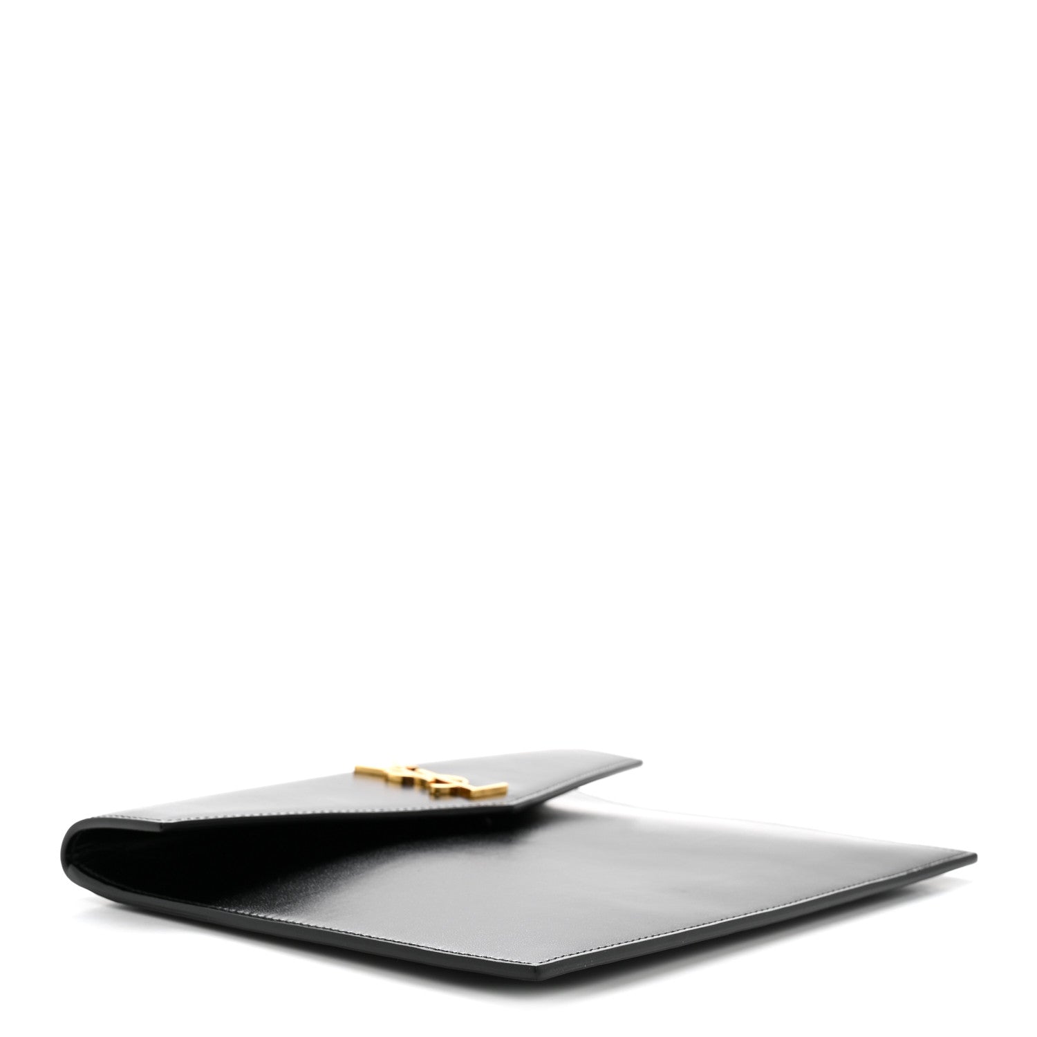 Saint Laurent Smooth Shiny Calfskin Monogram Uptown Baby Pouch Black 3 of 9
