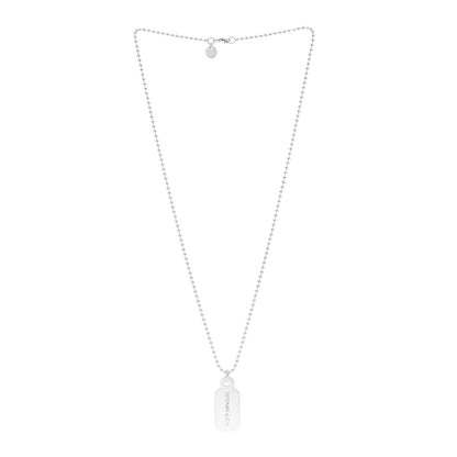 Tiffany Sterling Silver Diamond Price Tag Pendant Necklace 3 of 5
