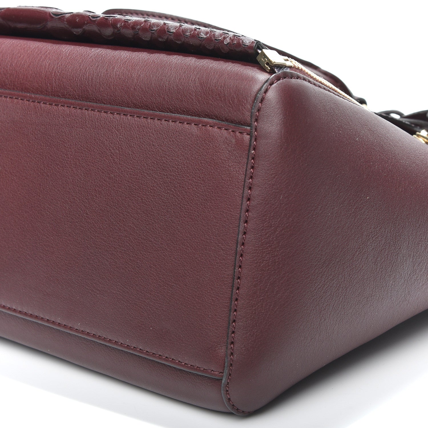 Mulberry Silky Calfskin Snakeskin Small Willow Tote Oxblood 5 of 10