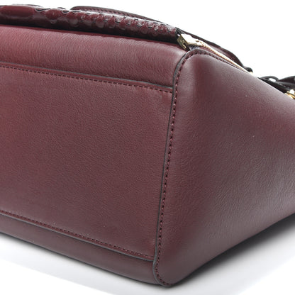 Mulberry Silky Calfskin Snakeskin Small Willow Tote Oxblood 5 of 10