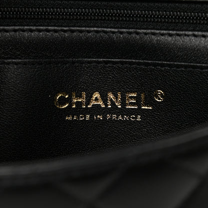 Chanel Lambskin Quilted Mini Top Handle Rectangular Flap Black 6 of 9