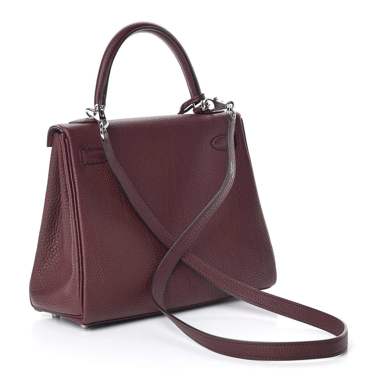 Hermes Togo Kelly Retourne 25 Bordeaux 3 of 37