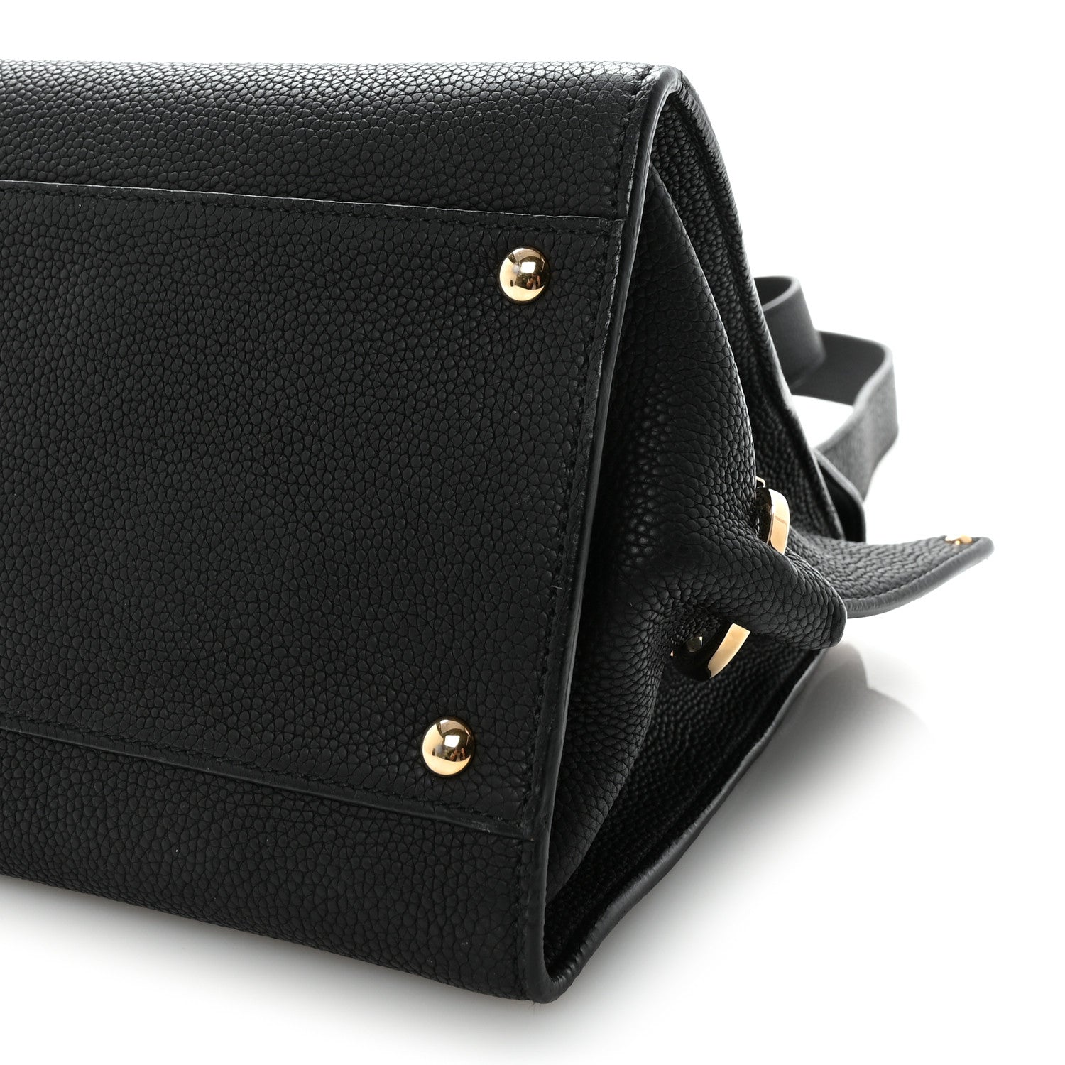 Salvatore Ferragamo Grained Calfskin Medium Sofia Satchel Black 9 of 9