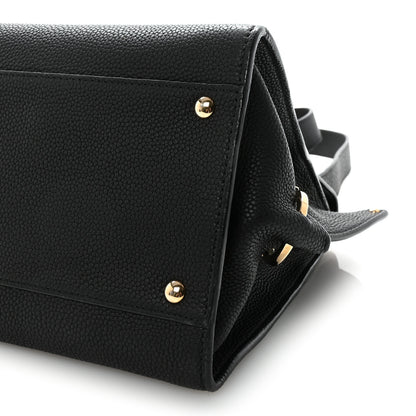 Salvatore Ferragamo Grained Calfskin Medium Sofia Satchel Black 9 of 9