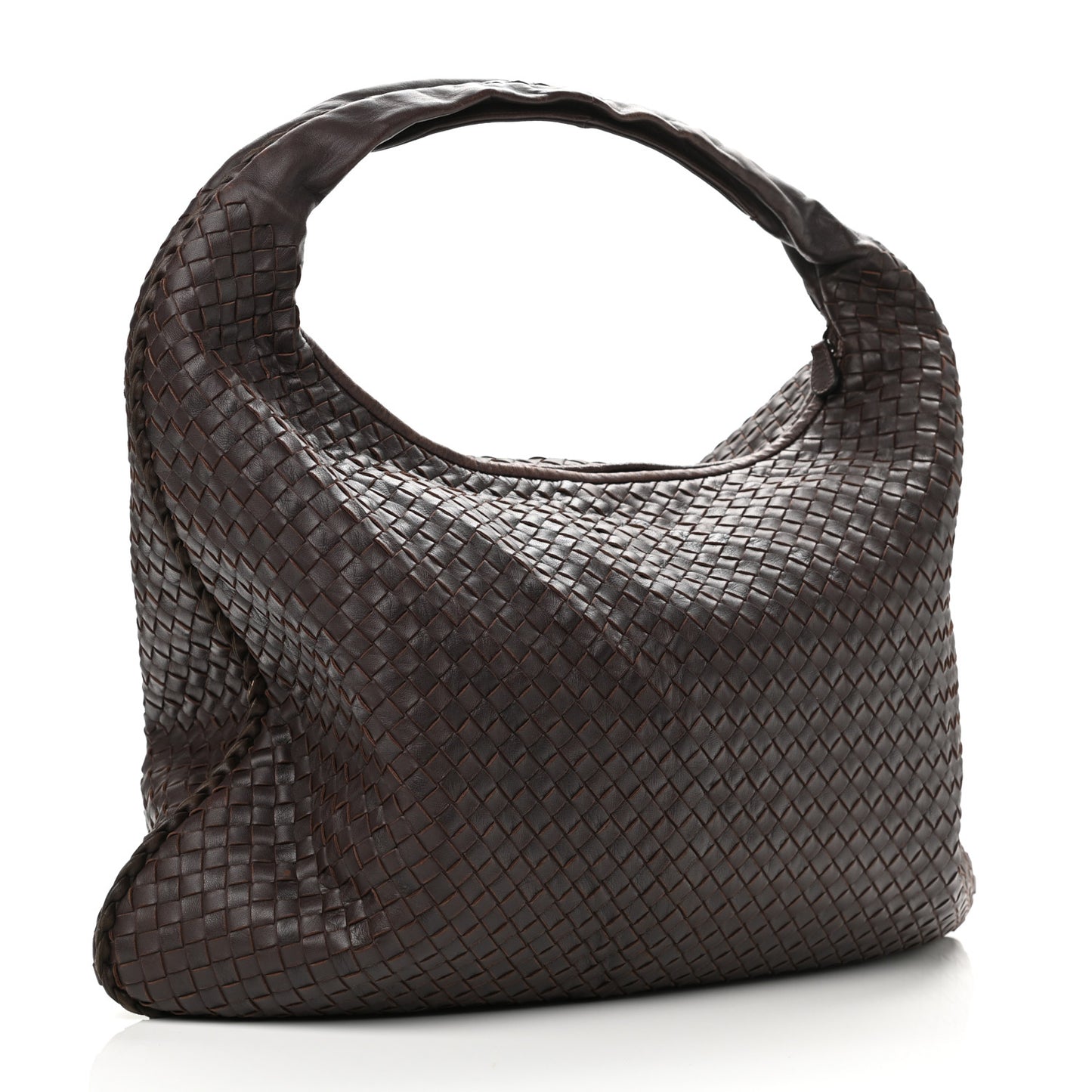 Nappa Intrecciato Maxi Veneta Hobo Ebano