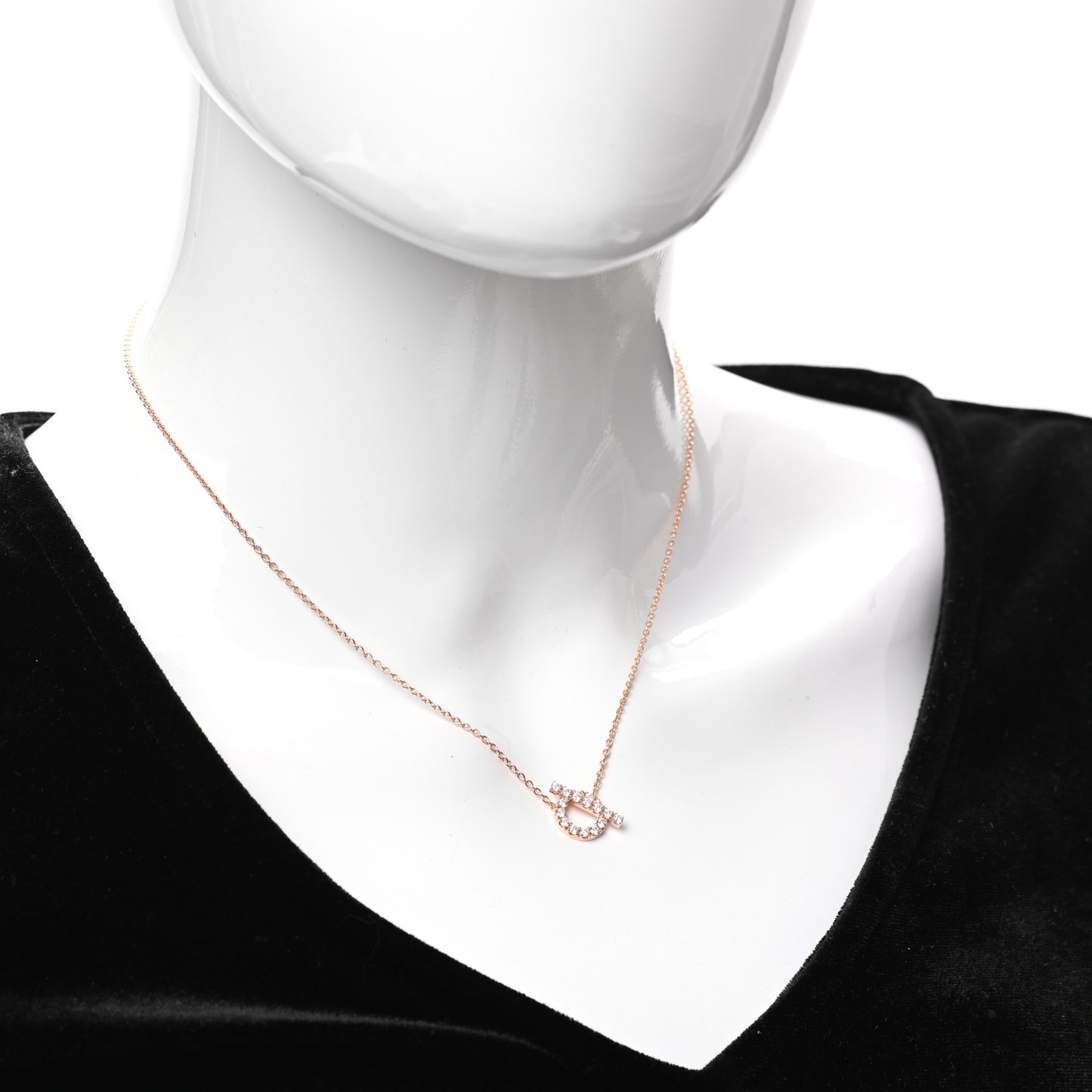 18K Rose Gold Diamond Finesse Pendant Necklace