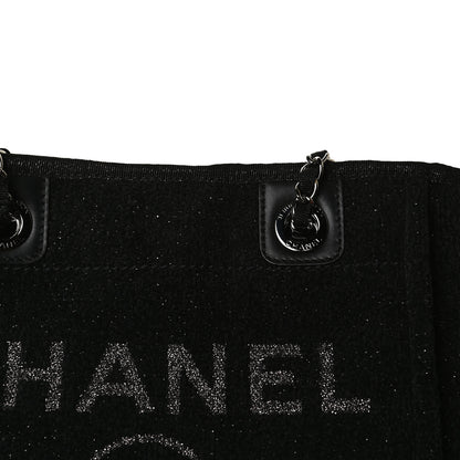 Chanel Lurex Boucle Mini Deauville Tote Black 12 of 16