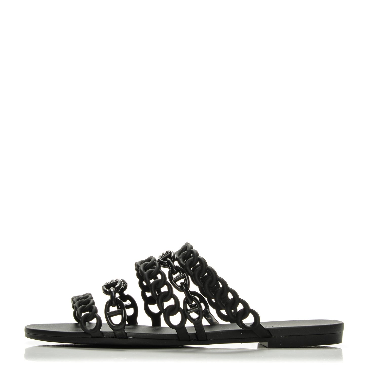 Rubber Chaine d'Ancre Nude Sandals 37 Black