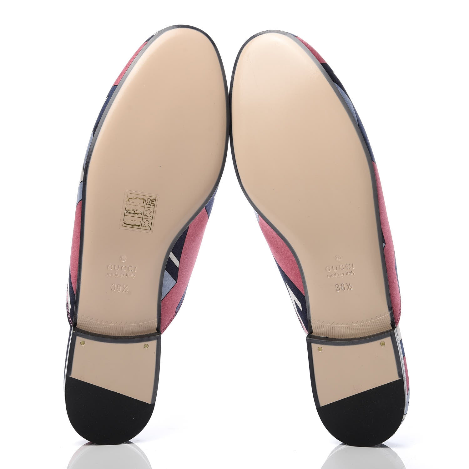Gucci Satin GG Wallpaper Womens Princetown Slippers 38.5 Pink Flamboyant Blue Black 5 of 10