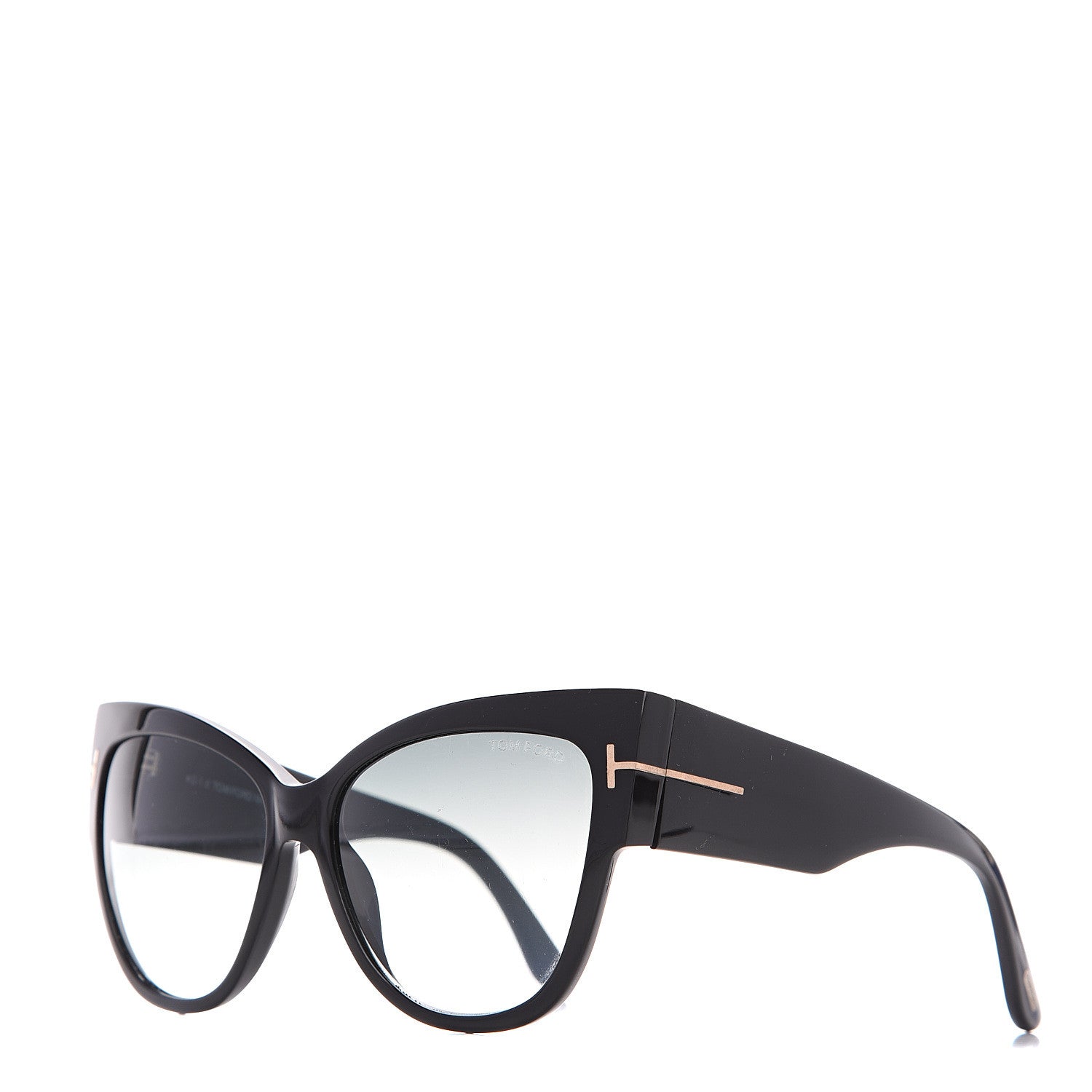 Tom Ford Acetate Anoushka Cat Eye Sunglasses TF371 Black 1 of 7