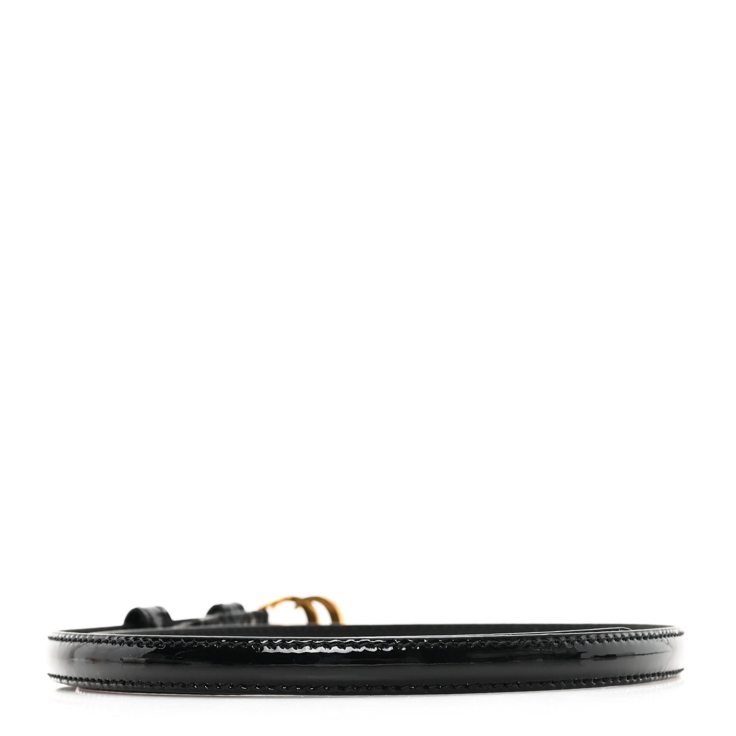 Patent Double G Thin Belt 65 26 Black
