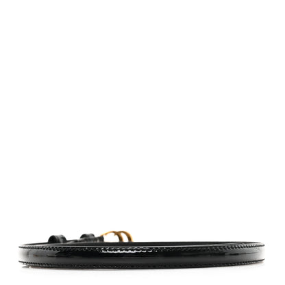 Gucci Patent Double G Thin Belt 65 26 Black 2 of 4