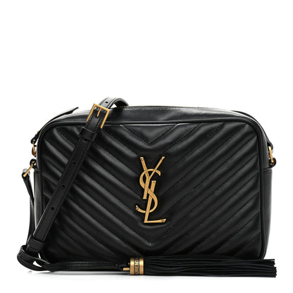 Saint Laurent Calfskin Matelasse Monogram Lou Camera Bag Black 1 of 12