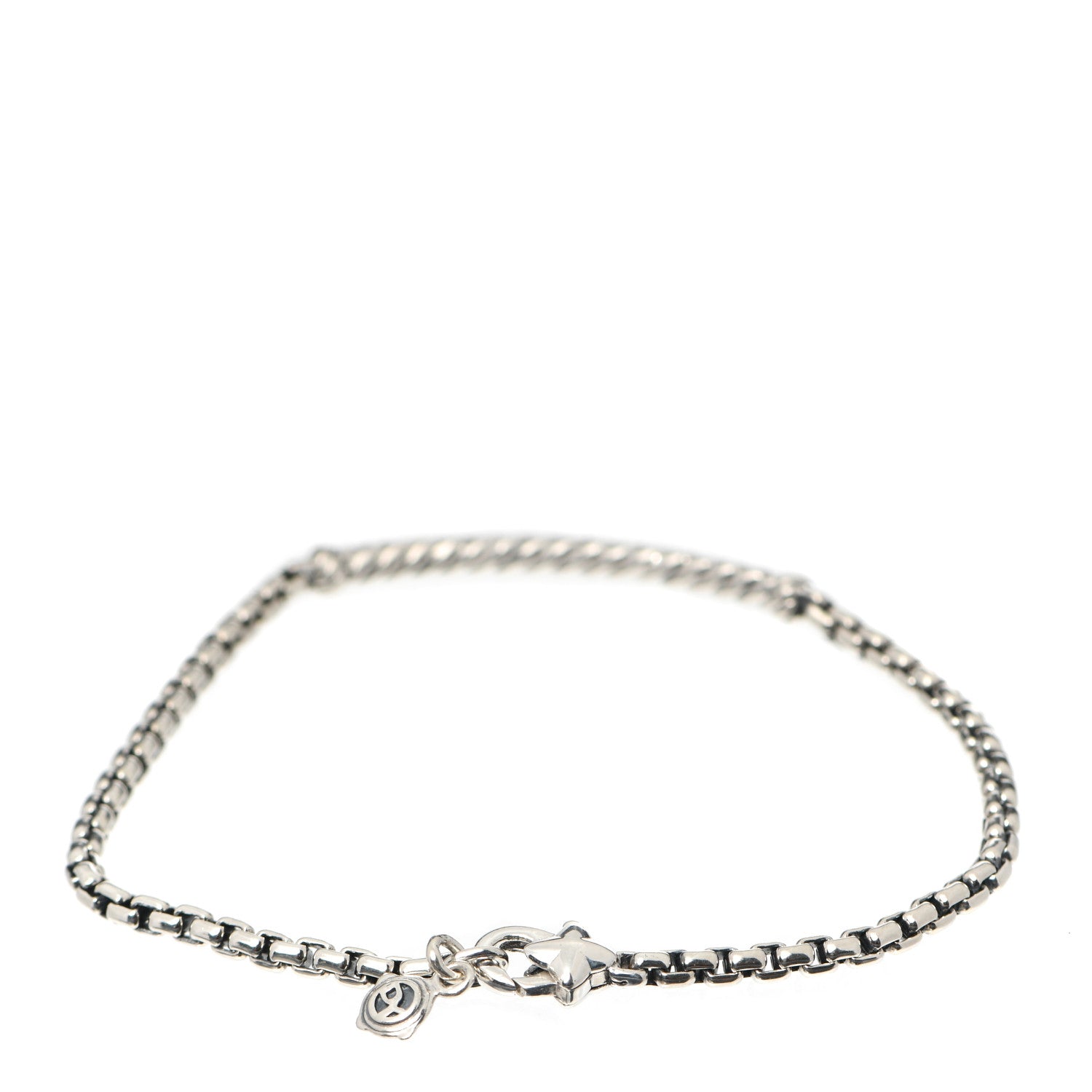 David Yurman Sterling Silver Diamond Petite Pave Metro Bar Bracelet 3 of 5