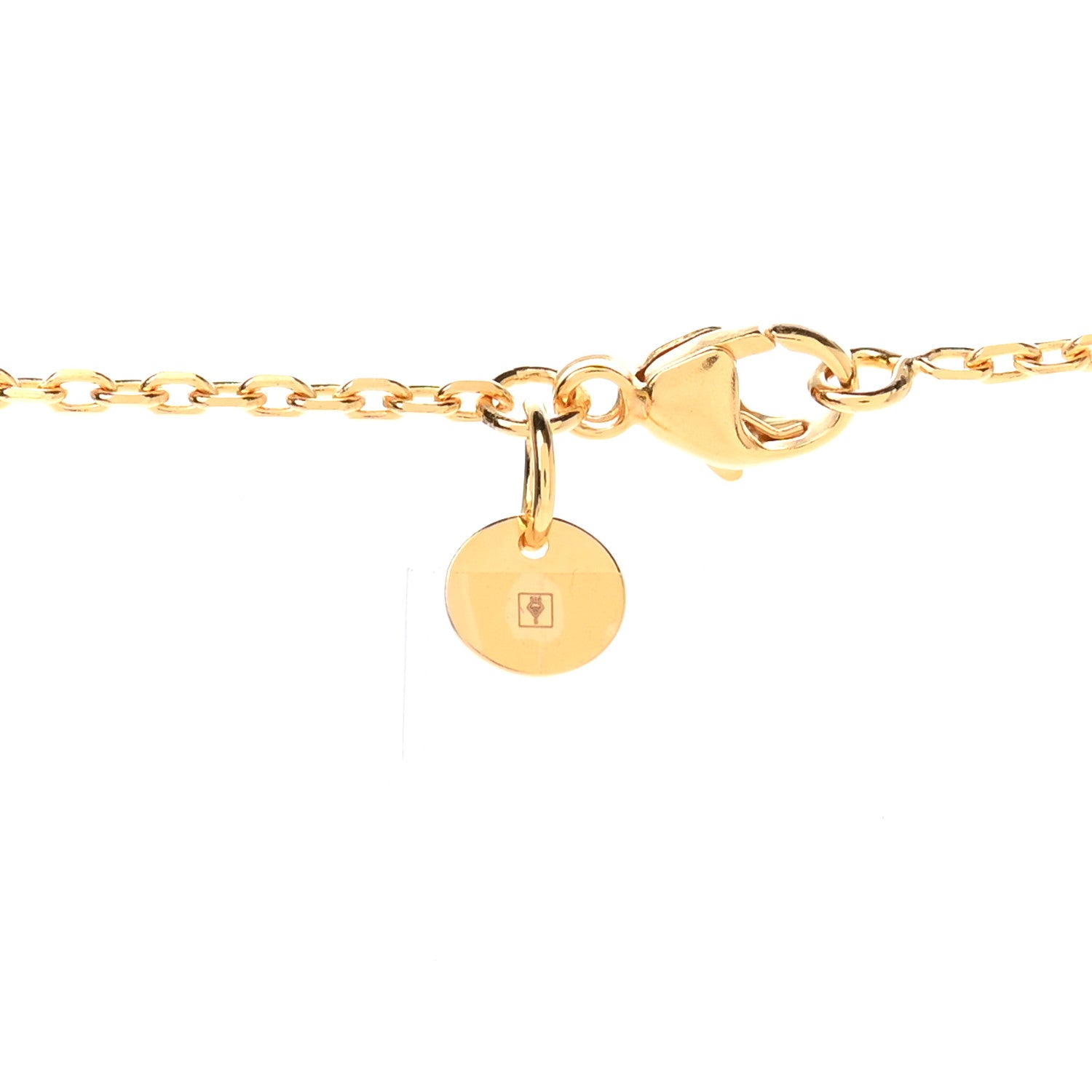 Hermes Gold Plated Swift As De Coeur Necklace Black 6 of 6