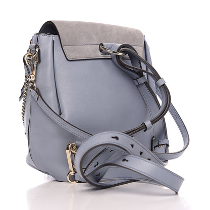 Chloe Suede Calfskin Small Faye Backpack Washed Blue 2 of 9