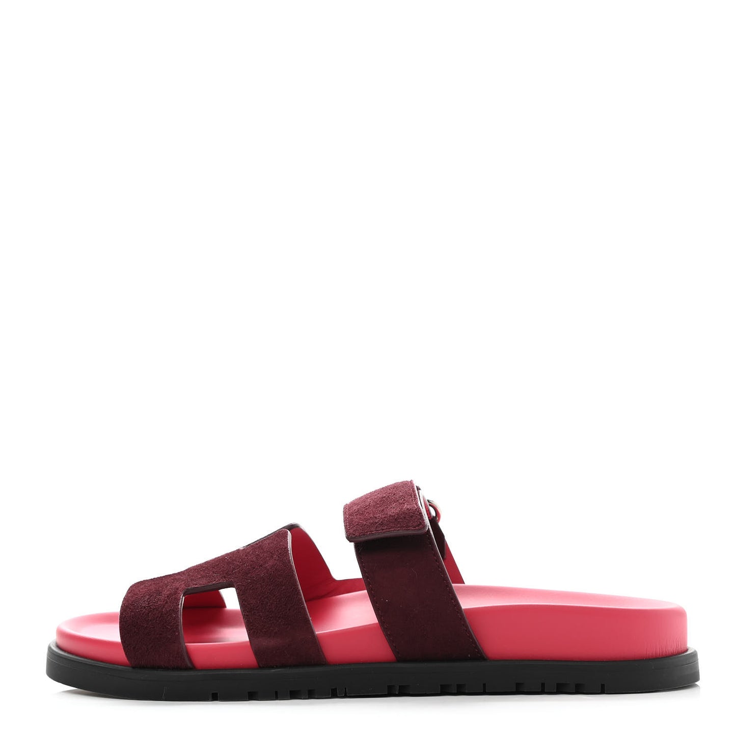 Suede Goatskin Womens Chypre Sandals 36.5 Rouge Marsala